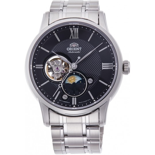 Мужские часы Orient Sun & Moon w Semi Skeleton RA-AS0008B - фото 1