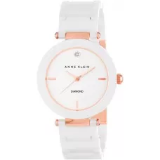 Женские часы Anne Klein Ceramic Diamond 1018RGWT