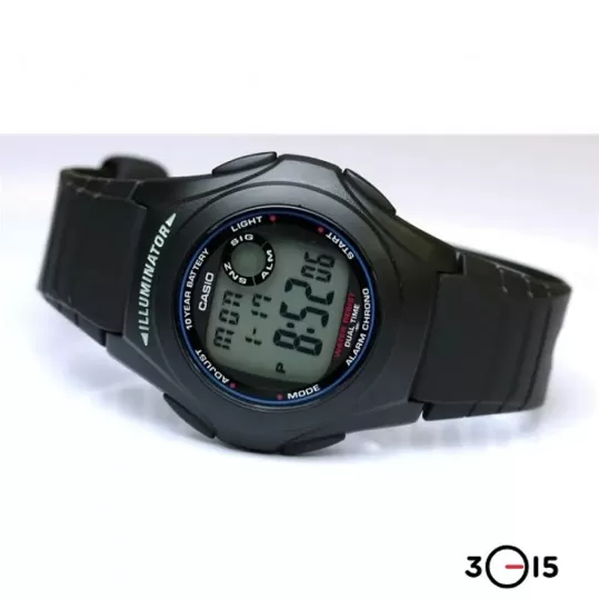 Мужские часы Casio Digital F-200W-1A - фото 2